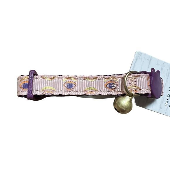 Whisker City‎ Easy-Release Cat Adult Collar Pink Evil Eye Adjustable 8-12" Bell - Picture 2 of 3
